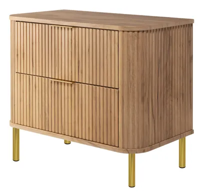 Obrázek produktu pro Volně stojící koupelnová skříňka se zásuvkami a kovovými nohami, šířka 80 cm
