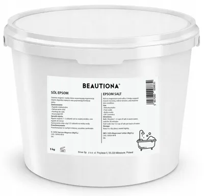 Obrázek produktu pro Beautiona Epsomská sůl do koupele, čistý síran hořečnatý 5 kg