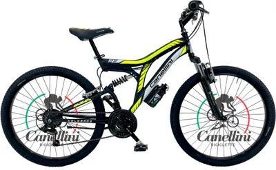Image de Vélo enfant MTB Canellini COLORADO 26" Full Suspension - Noir/Jaune