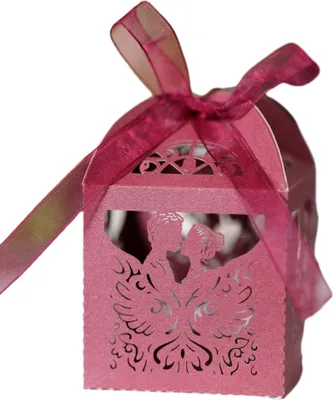Produktbild von 50PCS Valentinstag Party Gunst Boxen, Süße Paare Süßigkeiten Boxen Laser Cut Schokolade Boxen, Kleine Geschenk-Boxen
