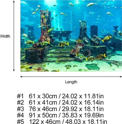 Produktbild von Korallenaquarium Hintergrund Unterwasser -Poster -Fischtankwanddekoration Aufkleber 61 x 41 cm