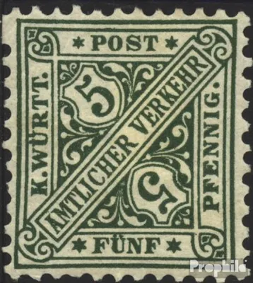 Produktbild von Briefmarken Württemberg 1890 Mi D209 gestempelt Ziffern in Schildern
