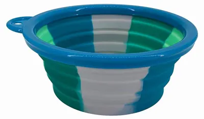 Obrázek produktu pro Ferribiella Silikonová cestovní miska Rainbowl modrá, Velikost: 13x6cm