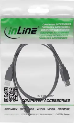 Immagine prodotto di Cavo USB mini a Y InLine®, da 2x spina A a mini B (5 pin), 1,5 m