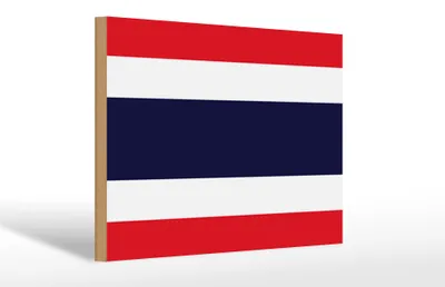 Produktbild von Holzschild Flagge Thailands 30x20cm Flag of Thailand