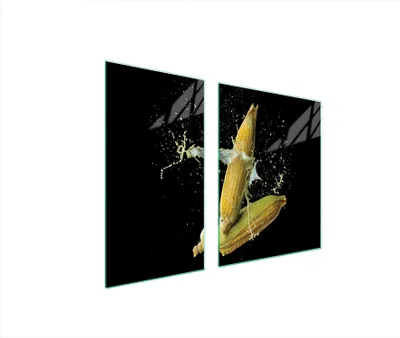 Immagine prodotto di Piastre copri fornelli 2 pezzi 90x52 Copri piano cottura in Vetroceramica tagliere in vetro nero