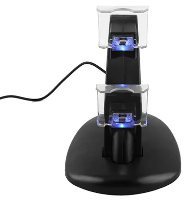 Image de Station de charge USB double pour contrôleurs, socle de support pour 4 contrôleurs Slim/Pro