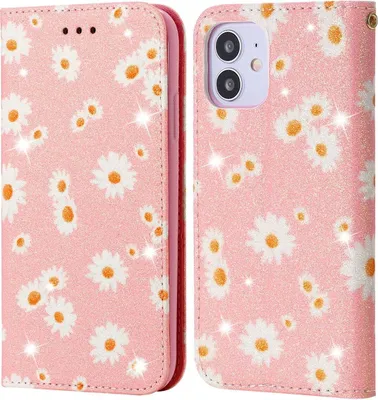 Produktbild von König Design Hülle kompatibel mit Apple iPhone 12 Mini Kunstleder Handyhülle - Handy Case Rosa