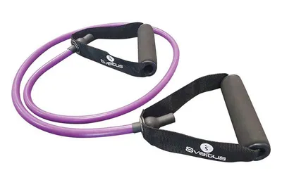 Obrázok produktu pre Sveltus Fitness Pásmo strednej odolnosti s rukoväťami - Fialové 130 cm