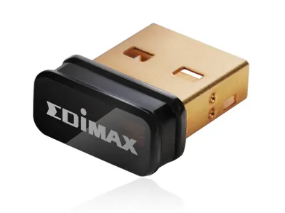 Produktbild von Edimax EW-7811Un, Kabellos, USB, WLAN, Wi-Fi 4 (802.11n), 150 Mbit/s, Schwarz, Gold