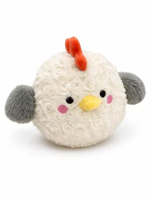 Produktbild von Huhn Kuscheltier 20 cm Rundes Plüschhuhn Weiß Weiches Stofftier Niedliche Henne Bauernhof Tier Deko Geschenk & Sammler, KI-generiertes Bild