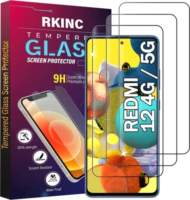 Produktbild von 3er Pack Panzerglas Displayschutz für Xiaomi Redmi 12 4G 5G - HD Schutzglas 0,33mm splittersicher blasenfrei