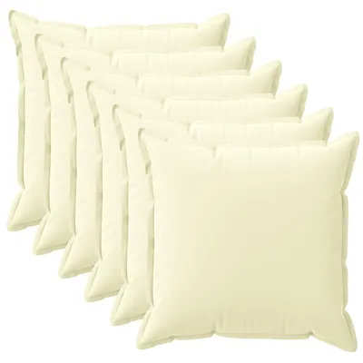 Immagine prodotto di vidaXL, set di 6 federe per cuscini, colore crema, 40 x 40 cm, in poliestere