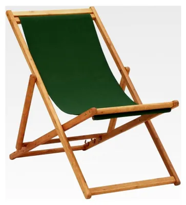Produktbild von Klappbarer Strandkorb aus Eukalyptusholz und Stoff, Grün