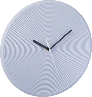 Image de Horloge murale Relaxdays, Ø 30,5 cm, à piles, sans chiffres, horloge de cuisine analogique, avec trotteuse, horloge de salon, grise