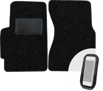 Produktbild von moto-MOLTICO Vorne Fußmatten Auto Velours Autoteppiche Schwarz Automatten Set 2-teilig passend für Honda CR-V 1995-2001