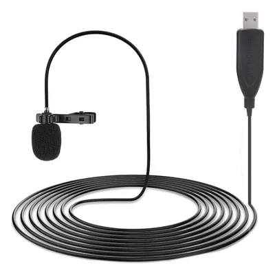 Obrázok produktu pre USB počítačový nahrávací klopový mikrofón Prenosný mini konferenčný mikrofón