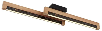 Produktbild von LED Deckenleuchte, Holz, Aluminium, Sterneneffekt, L 70 cm