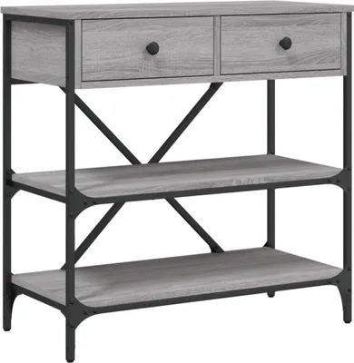Zdjęcie produktu dla vidaXL Stolik konsolowy szary Sonoma 75x34,5x75 cm materiał drewnopochodny