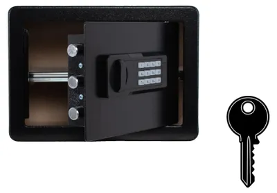 Produktbild von Panzerschrank für Zuhause, Elektronisches Schloss und Schlüssel, Alarmsystem, schwarz