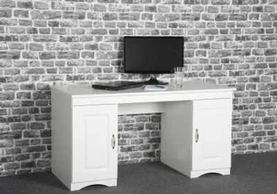 Produktbild von Schreibtisch im Landhausstil, 2 Türen, weiß
