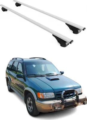 Image de Barres de toit Transversales pour Kia Sportage 1993-2010 Fer Argent