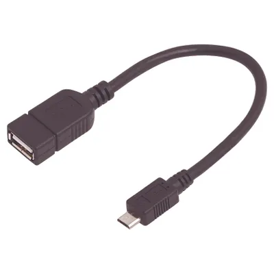 Image de Logilink USB cable A -> micro B Bu/St 0.20m b/w OTG