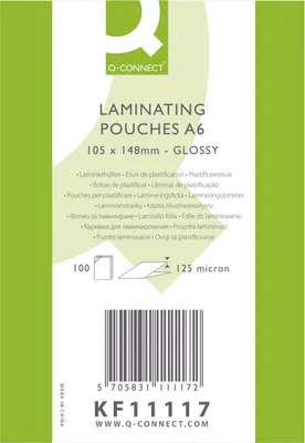 Image de Q-Connect® KF11117 Pochette en plastique - A6, 125 mym, 100 pièces
