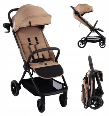 Produktbild von Kinderwagen SnØUgle Beige 6,8 kg mit 360°, drehbarem Bügel und Fünfpunktgurten