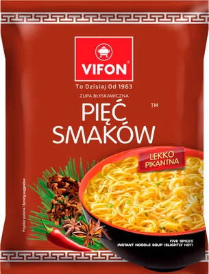 Zdjęcie produktu dla VIFON Zupa błyskawiczna pięć smaków 70 g