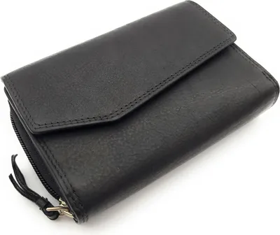 Produktbild von Jockey Club echt Leder Damen Geldbörse Portemonnaie mit RFID Schutz schwarz