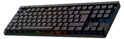 Obrázek produktu pro Logitech G G515 Lightspeed TKL, Tenkeyless (80–87 %), Kabelový a bezdrátový, RF bezdrátové + Bluetooth, Mechanický spínač, RGB LED, Černá