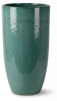 Zdjęcie produktu dla Provencelia EIFFEL donica ogrodowa ceramiczna, mrozoodporna, Nefrytowa zieleń, Ø37 x H70 cm, 65 l