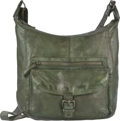 Produktbild von Bear Design Damen Tasche Ledertasche Umhängetasche Schultertasche 30cm grün CL32612-green
