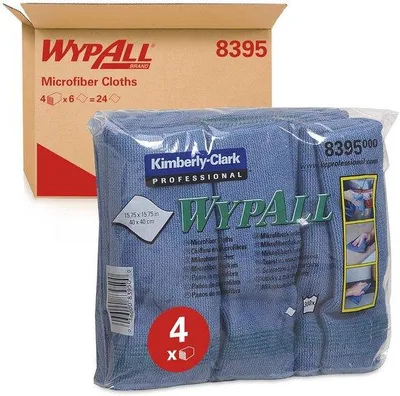 Produktbild von Famanu Mikrofasertücher Set - Farblich kodierte Tücher - Hygienisches Reinigen - 40 x 40 cm - Blau