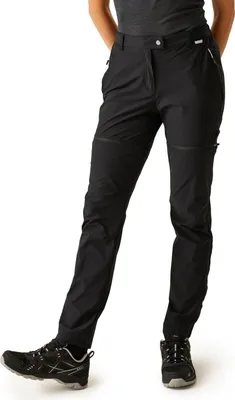 Produktbild von Regatta Mountain Zip Off Pant / Wanderhose Damen in Kurzgröße, Farbe:Schwarz, Größe:46