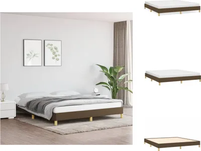 Produktbild von vidaXL Bettgestell Dunkelbraun 180x200 cm Stoff - Betten & Bettgestelle