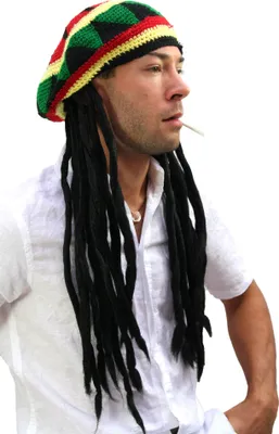 Produktbild von WIG ME UP Strickmütze mit Dreadlocks Rasta