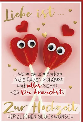 Produktbild von Hochzeit - Glückwunschkarte im Format 11,5 x 17 cm mit Umschlag