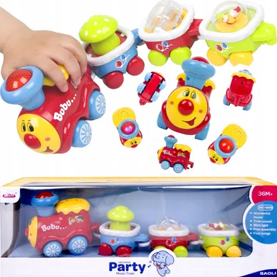 Zdjęcie produktu dla Lokomotywa Bubu Zabawka Montessori Pociąg Wagony