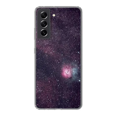 Produktbild von MuchoWow® Handyhülle Schutzhülle Hülle für Samsung Galaxy S21 FE Universum - Sterne - Rosa - Jungen - Mädchen - Kinder Silikon Softcase Handy Hülle - Mobiltelefonhülle