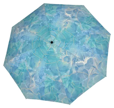 Produktbild von doppler Taschenregenschirm Regenschirm Fiber Magic Printed Pattern Ocean türkis