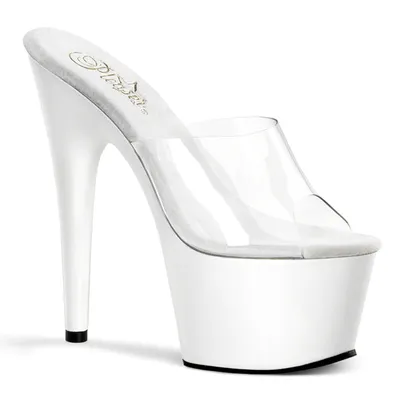 Produktbild von ADORE-701 Damen Slipper von Pleaser, Transparent Weiß , EU 38, US 8