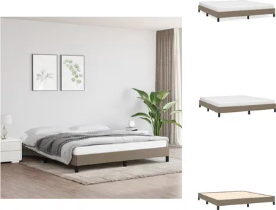 Produktbild von vidaXL Bettgestell Taupe 180x200 cm Stoff - Betten & Bettgestelle