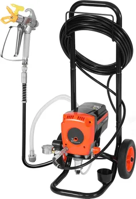 Obrázek produktu pro Stojanový bezvzduchový stříkací přístroj, 900 W, vysokotlaký bezvzduchový stříkací přístroj 3300 PSI s vozíkem, čisticím kartáčem, hadicí, prodlužovací tyčí, tryskami, elektrický stříkací přístroj pro vnitřní i vnější použití v domácnosti
