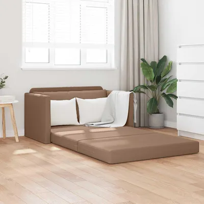 Zdjęcie produktu dla vidaXL Sofa rozkładana Cappuccino 124 x 71 x 78 cm imitacja skóry