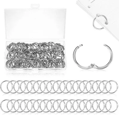 Produktbild von Metallische Bindringe 20mm für Mappe und Blätter - Stifte für Studeerkaartjes, Fotoalben, Scrapbooking