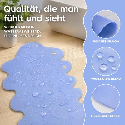 Imagen del producto de Alfombrilla antideslizante para niños, de 95 x 34,5 cm, con ventosas, para la bañera