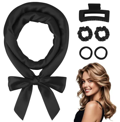 Imagen del producto de Kit para dormir sin encrespamiento para cabello rizado, ideal para cabello largo