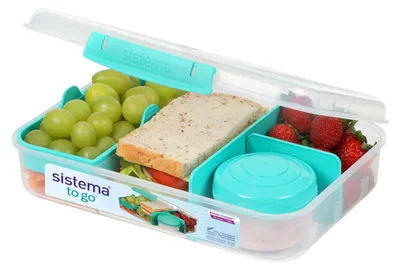 Immagine prodotto di Sistema® TO GO™ Contenitore per il pranzo a tre camere con contenitore per yogurt e ciotola da 1,48 l, menta